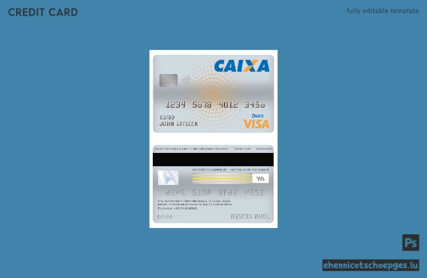 Beispielvorschau der Visa-Debitkarte der brasilianischen Caixa Bank